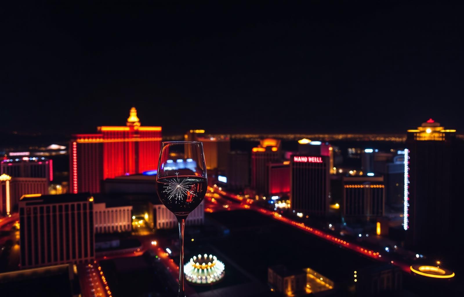 Luxury Las Vegas skyline at night